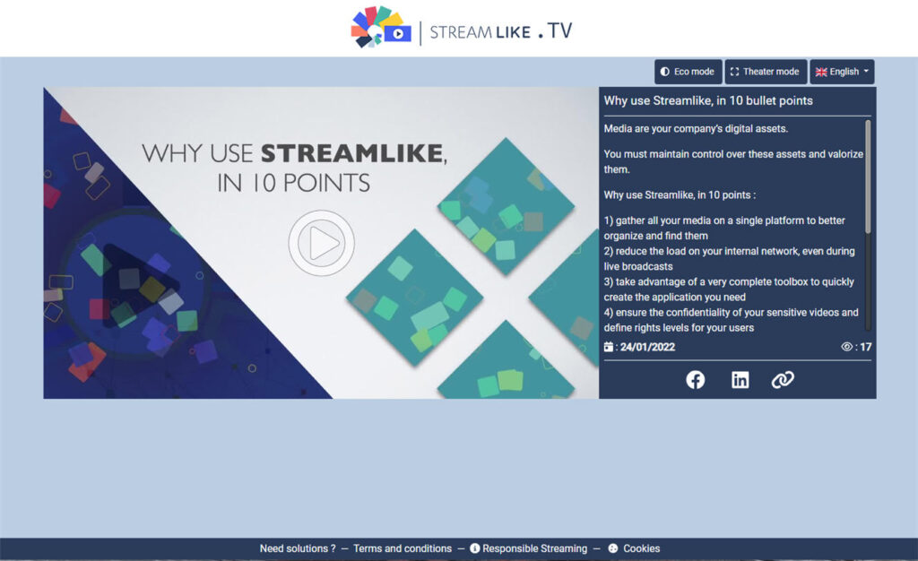 StreamTV video page